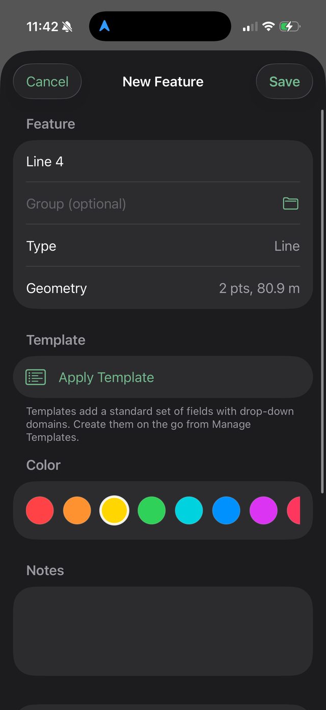 Ology new feature editor with template, color, notes, and attributes